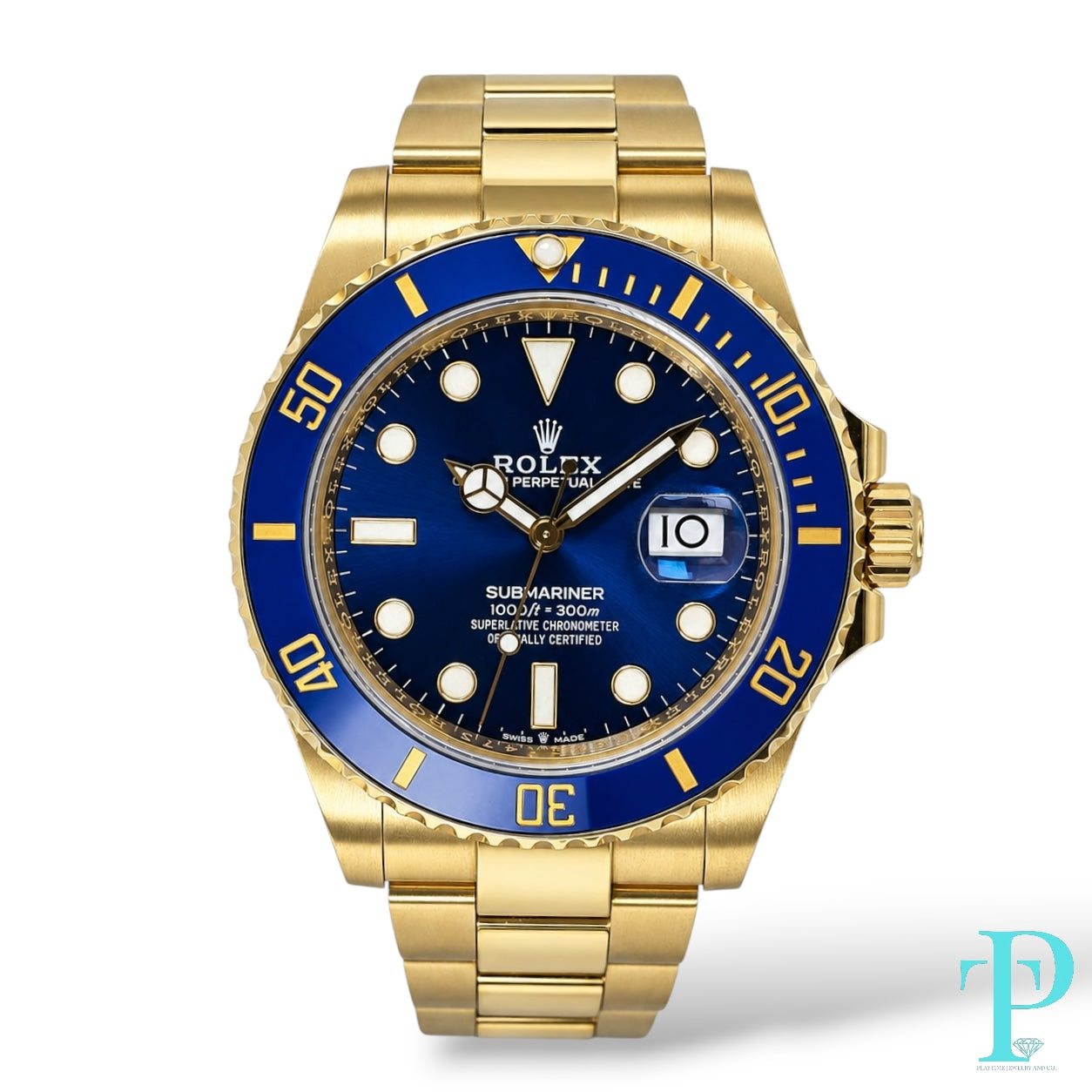 PRE-OWNED 41MM ROLEX SUBMARINER 18KT GOLD MENS WATCH REF.126618LB