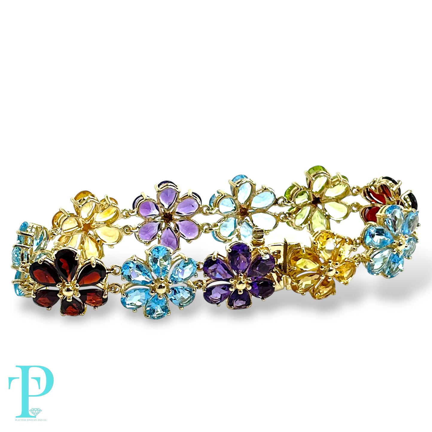 10KT YELLOW GOLD “FLOWERS OF SPRING” LADIES BRACELET