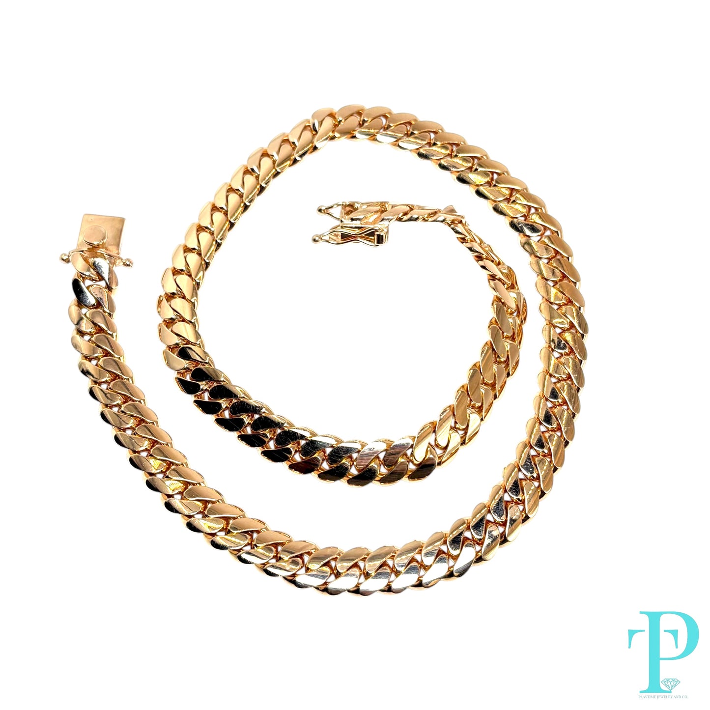10KT SOLID ROSE GOLD MIAMI CUBAN LINK CHAIN 21” 10.5MM 155.36g