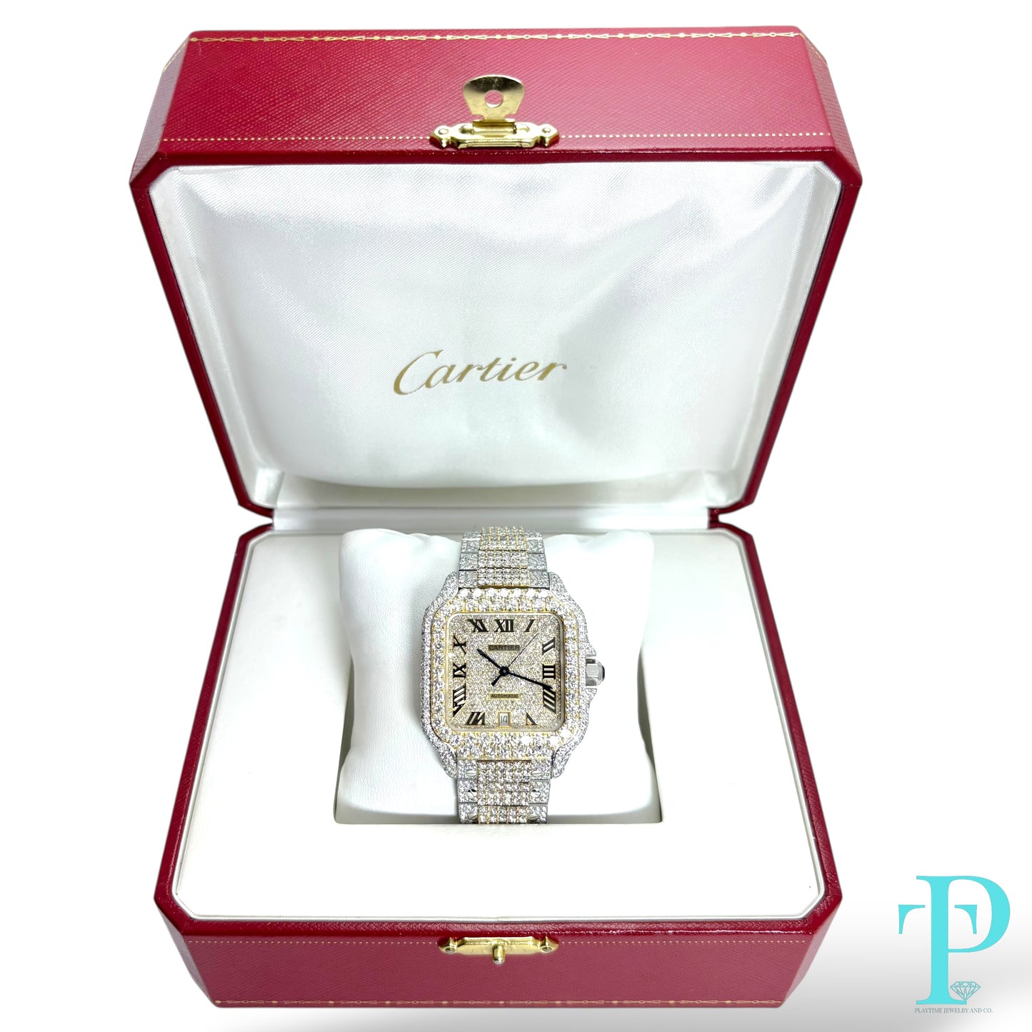 40MM CARTIER SANTOS XL JUMBO-DIAMOND BUSTDOWN