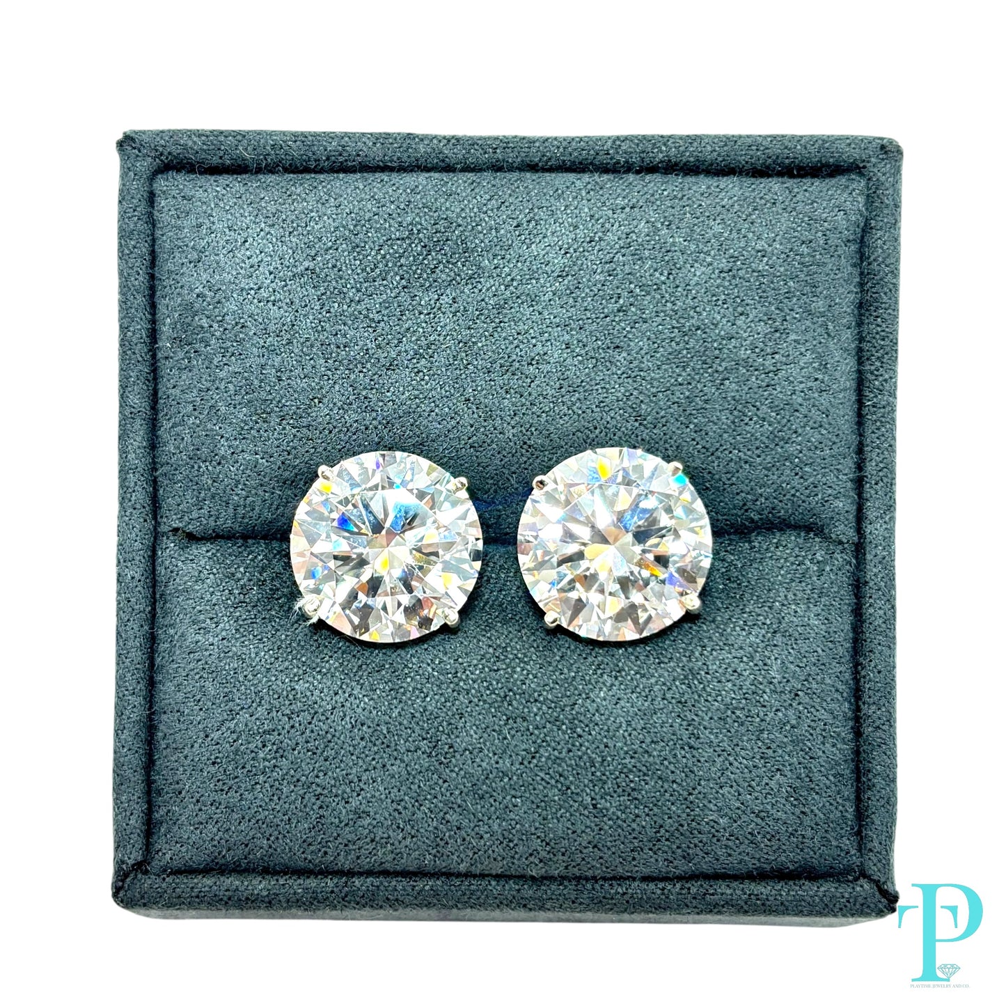 20.00CT TOTAL LAB DIAMOND STUD EARRINGS/IGI CERTIFIED