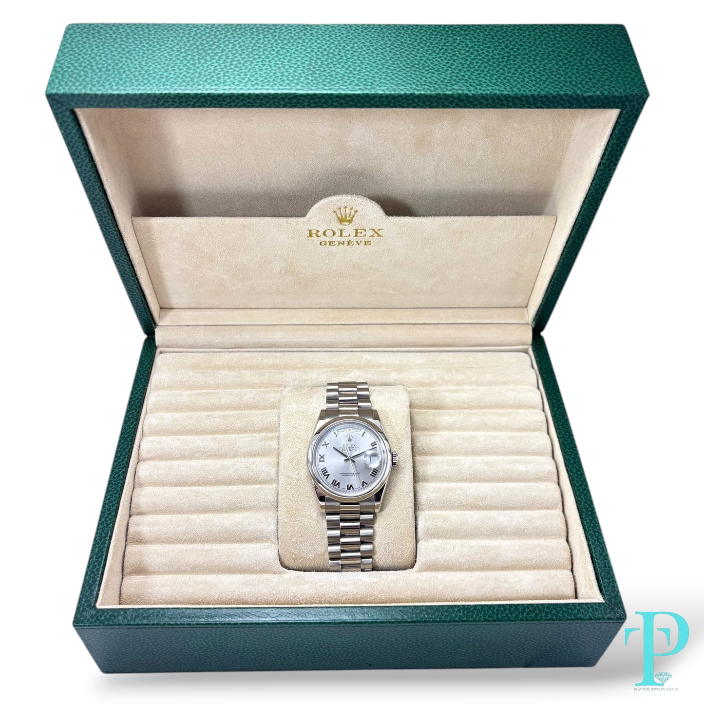 36MM ROLEX DAY-DATE 18KT WHITE GOLD MENS WATCH REF.228238