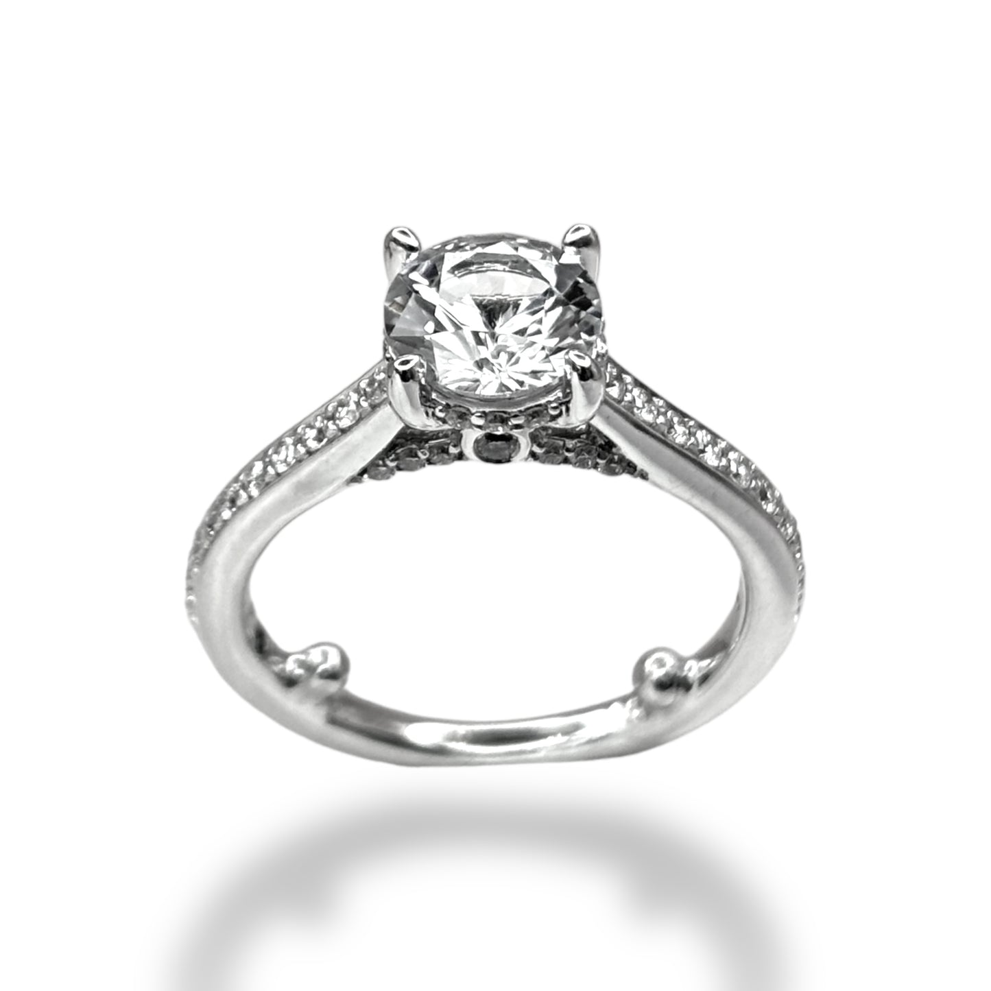 1.50 CT ROUND-CUT DIAMOND ENGAGEMENT RING 14KT