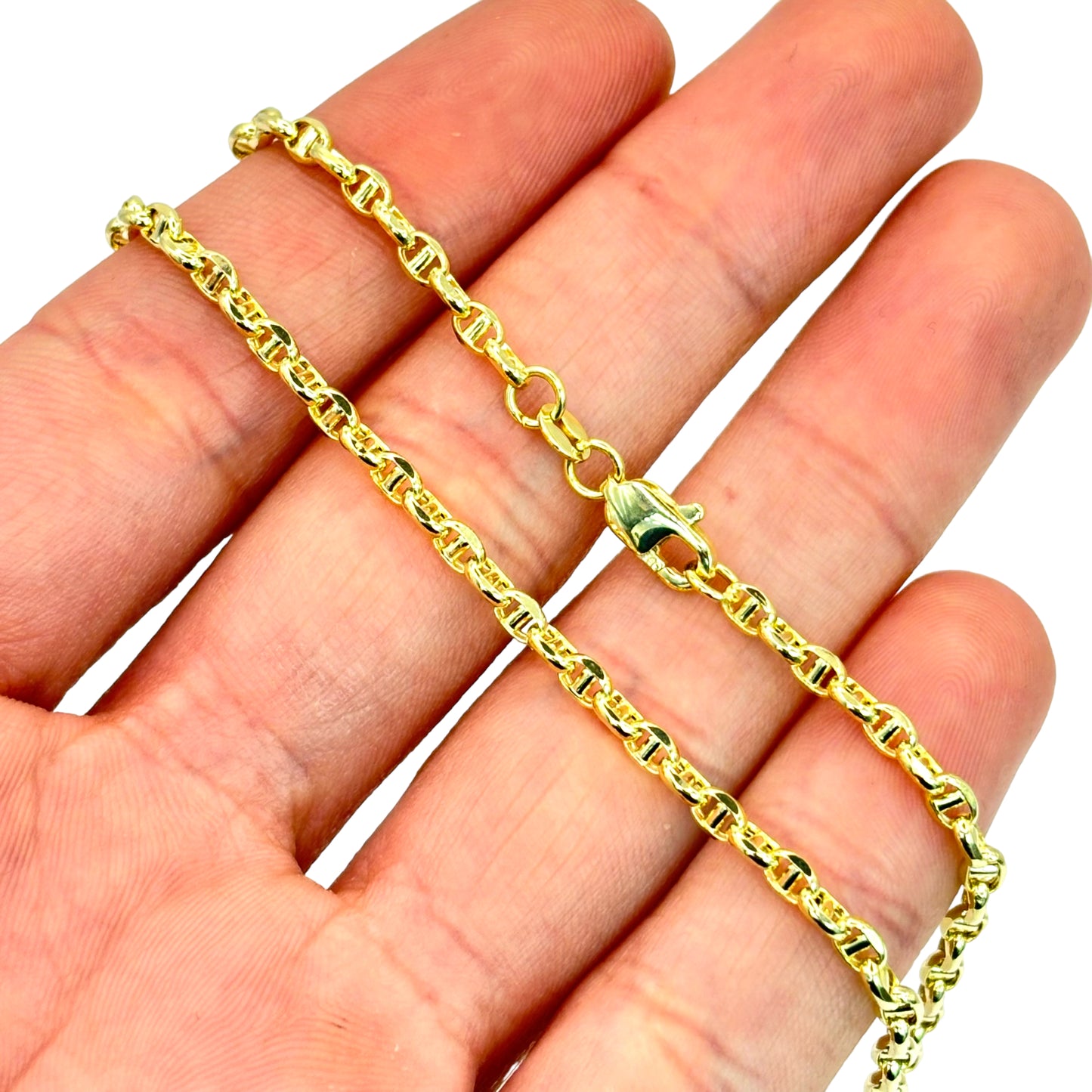 14Kt 3MM HOLLOW ANCHOR GUCCI LINK CHAIN