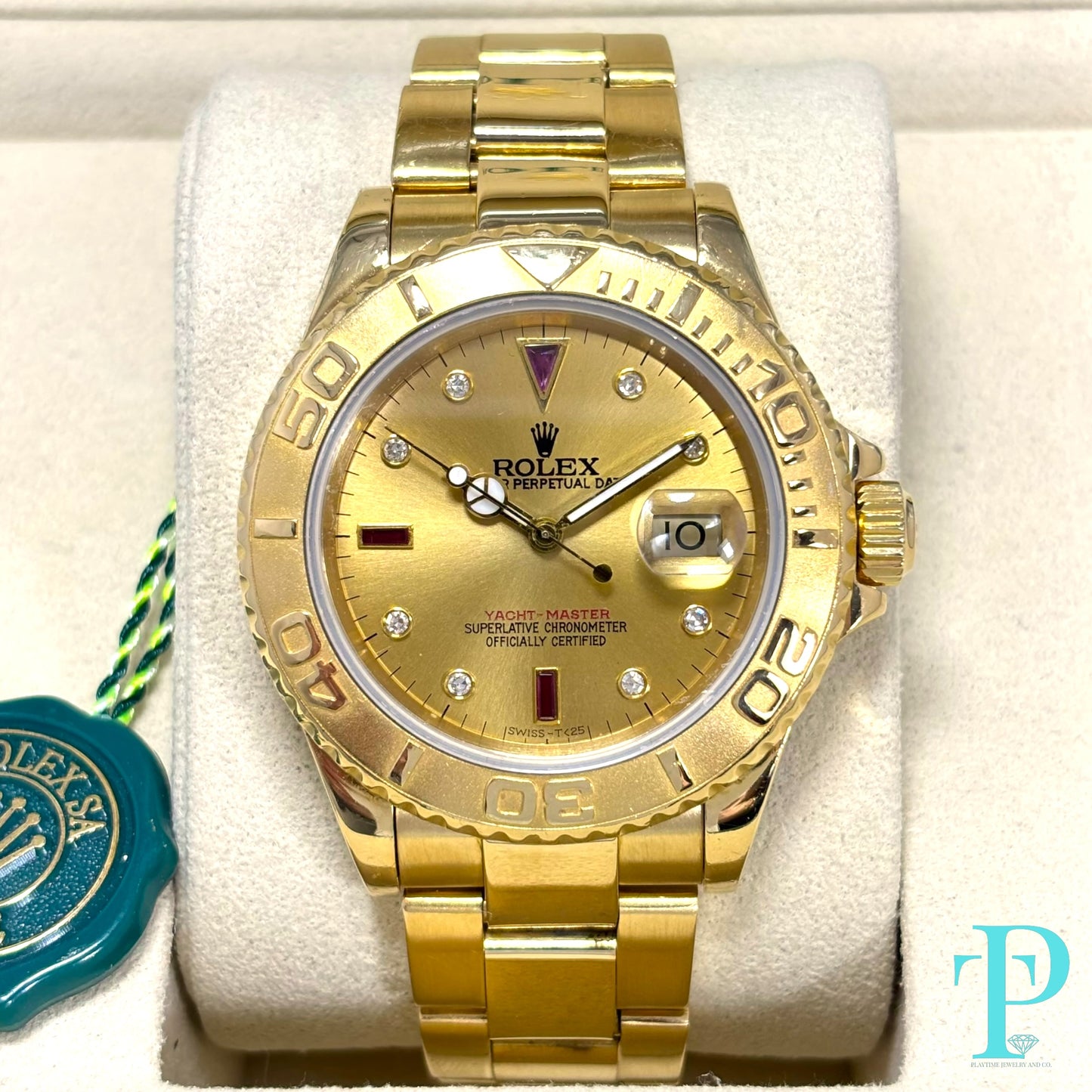 40MM ROLEX YACHT-MASTER / 18KT GOLD MENS WATCH Ref.16628