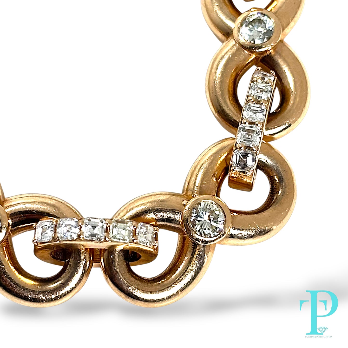 14KT ROSE GOLD 166g 22” 17.31CTW INFINITY LINK DIAMOND CHAIN
