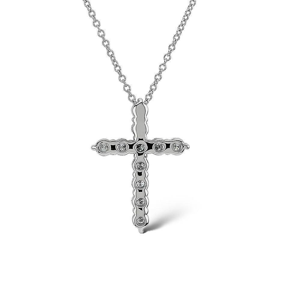 14Kt WHITE GOLD 1.25CTW DIAMOND CROSS