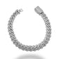 10KT WHITE GOLD DIAMOND MIAMI CUBAN LINK BRACELET 7.00CTW