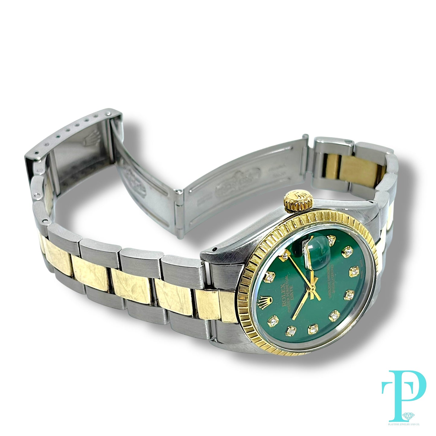 34MM ROLEX DATE 18KT TWO-TONE MEN’S WATCH