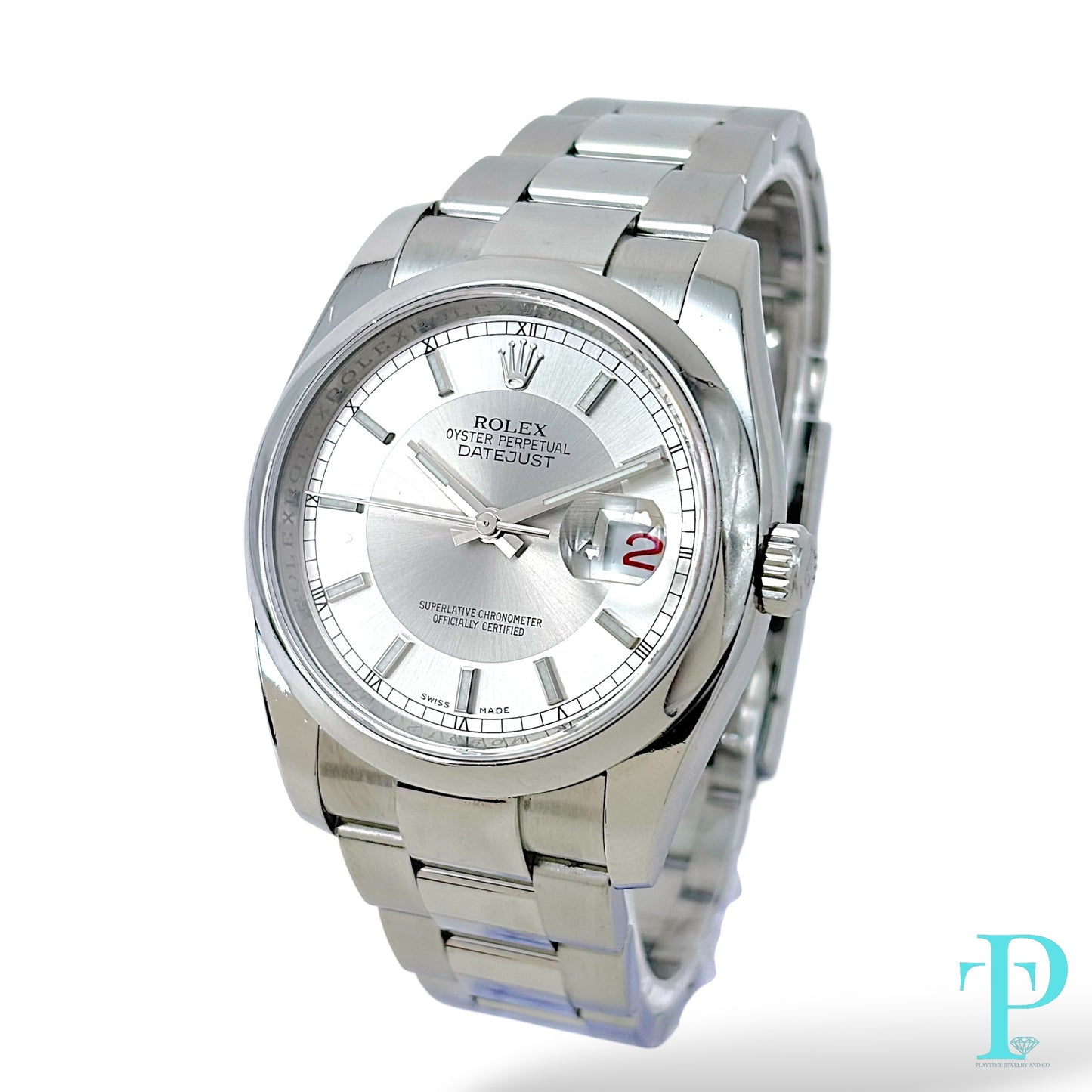 36MM ROLEX DATEJUST “TUXEDO DIAL” Ref.116200 MENS WATCH