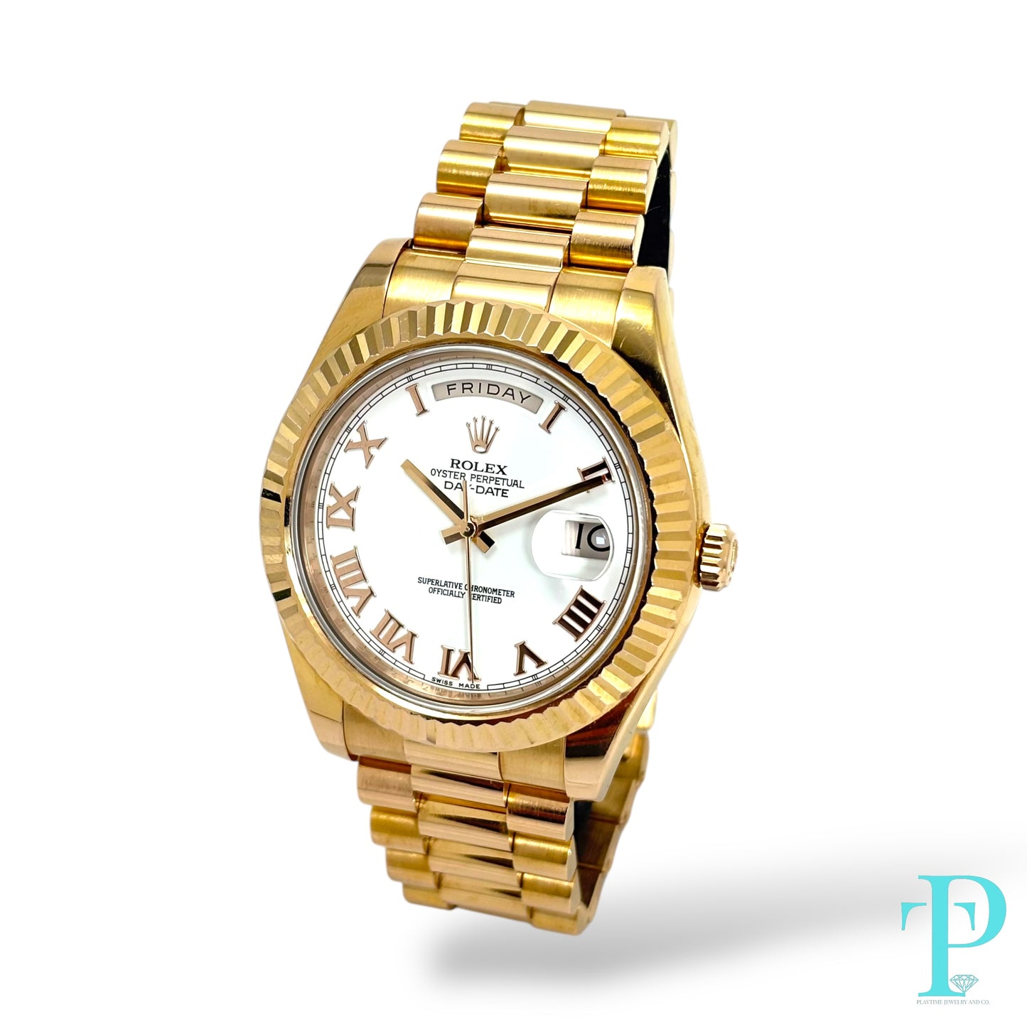 41MM ROLEX DAY-DATE “PRESIDENTIAL” ROSE GOLD MENS WATCH / Ref.218235