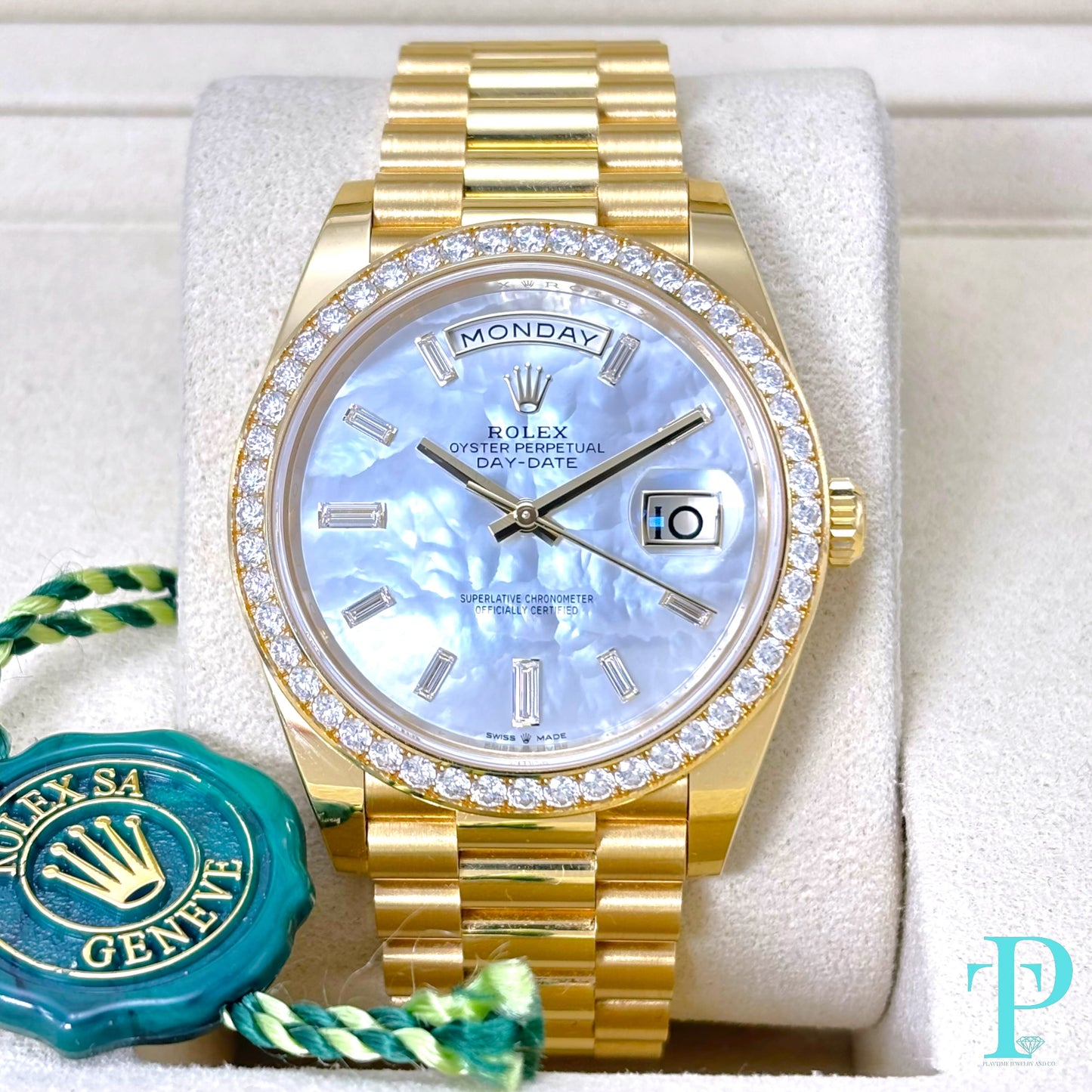 40MM ROLEX DAY-DATE 18KT GOLD MENS WATCH