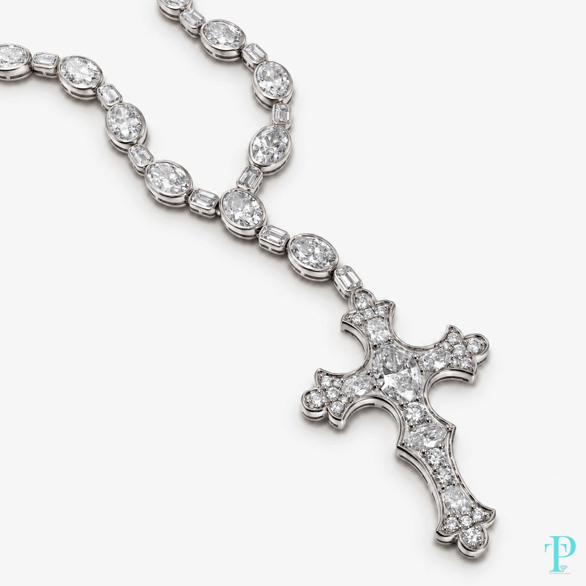 14KT WHITE GOLD DIAMOND ROSARY NECKLACE 41.23CTW (LGD)