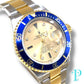 40MM ROLEX SUBMARINER (ANNIVERSARY “SERTI” DIAL) 18KT GOLD / STAINLESS STEEL TWO-TONE / OYSTER BRACELET / AUTOMATIC / DIAMOND AND SAPPHIRE SET HOUR MARKERS