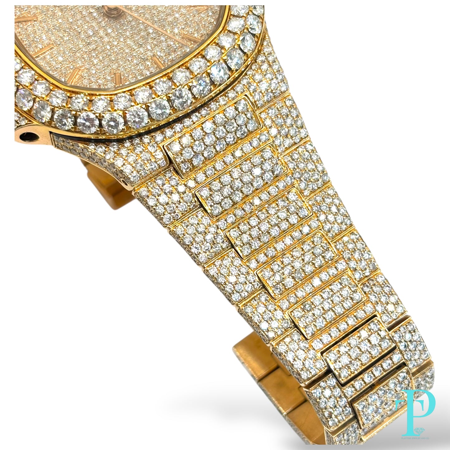 PATEK PHILIPPE 40MM 18KT ROSE GOLD BUSTDOWN/DIAMOND ENCRUSTED