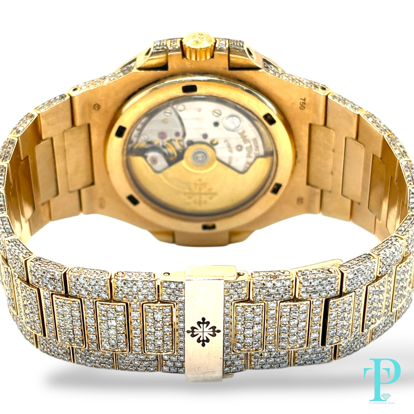 PATEK PHILIPPE 40MM 18KT ROSE GOLD BUSTDOWN/DIAMOND ENCRUSTED