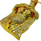 14KT SMALL/MEDIUM JESUS HEAD 3.12CTW VVS-1 NATURAL DIAMOND PENDANT