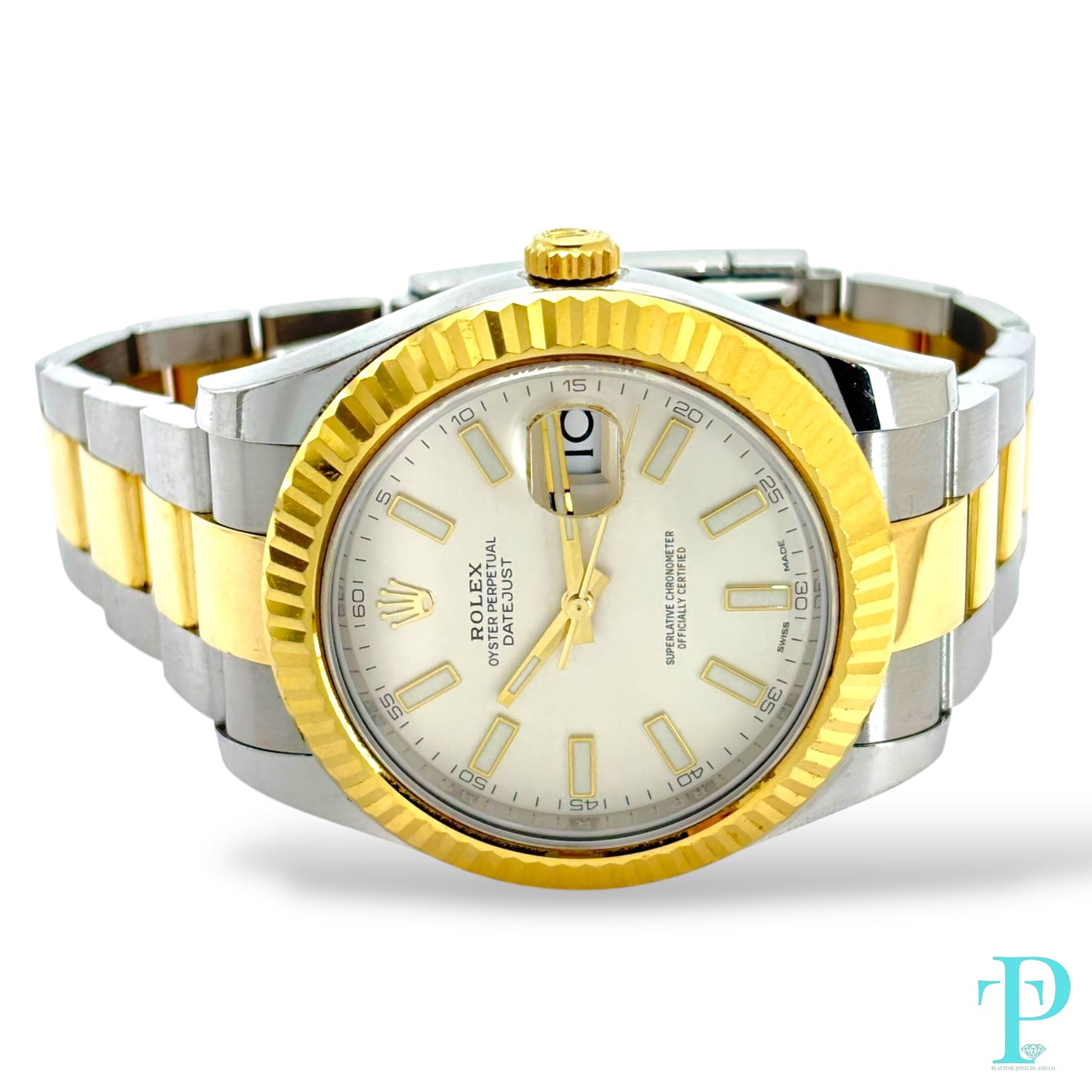 41MM ROLEX DATEJUST / 18KT YELLOW GOLD / IVORY DIAL / AUTOMATIC Ref.116333