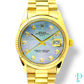 34MM ROLEX DATE REF.1510 / 14KT SOLID GOLD / MOP DIAL / PRESIDENTIAL BRACELET / AUTOMATIC