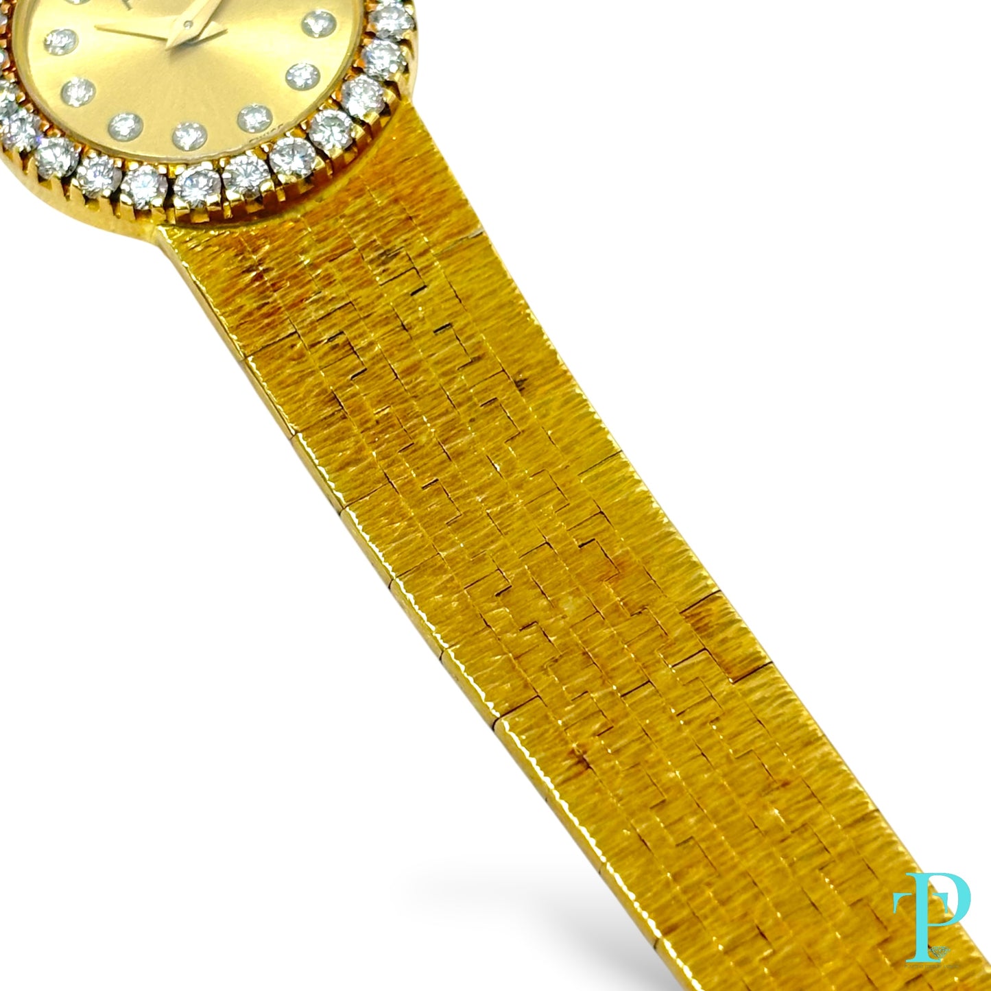 PIAGET 26MM 18KT GOLD & DIAMOND BEZEL LADIES VINTAGE COCKTAIL WATCH