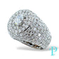 14KT WHITE GOLD “ICEBERG” RING 9.22CTW VVS-1 LAB-GROWN DIAMOND SIGNET RING