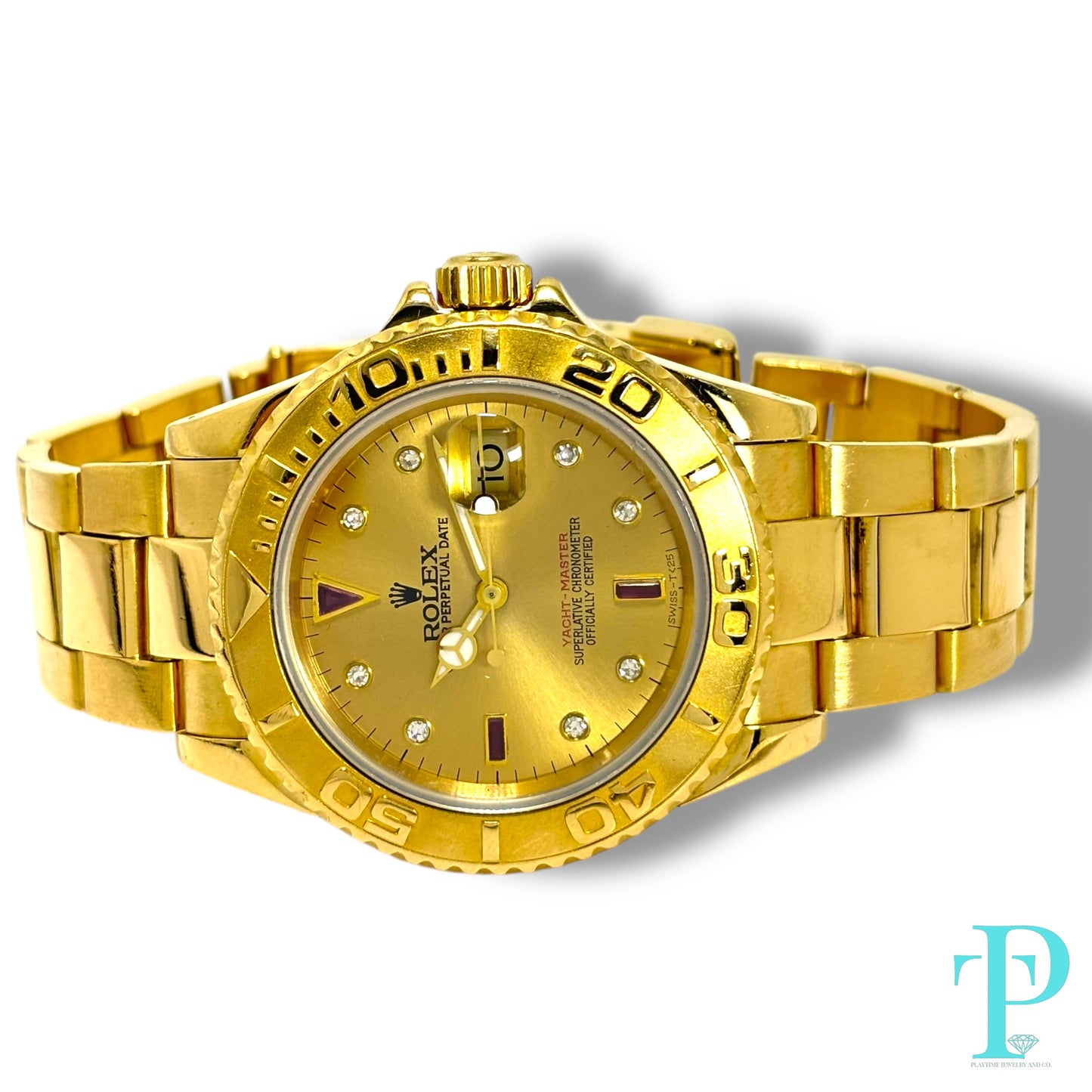 40MM ROLEX YACHT-MASTER / 18KT GOLD MENS WATCH Ref.16628