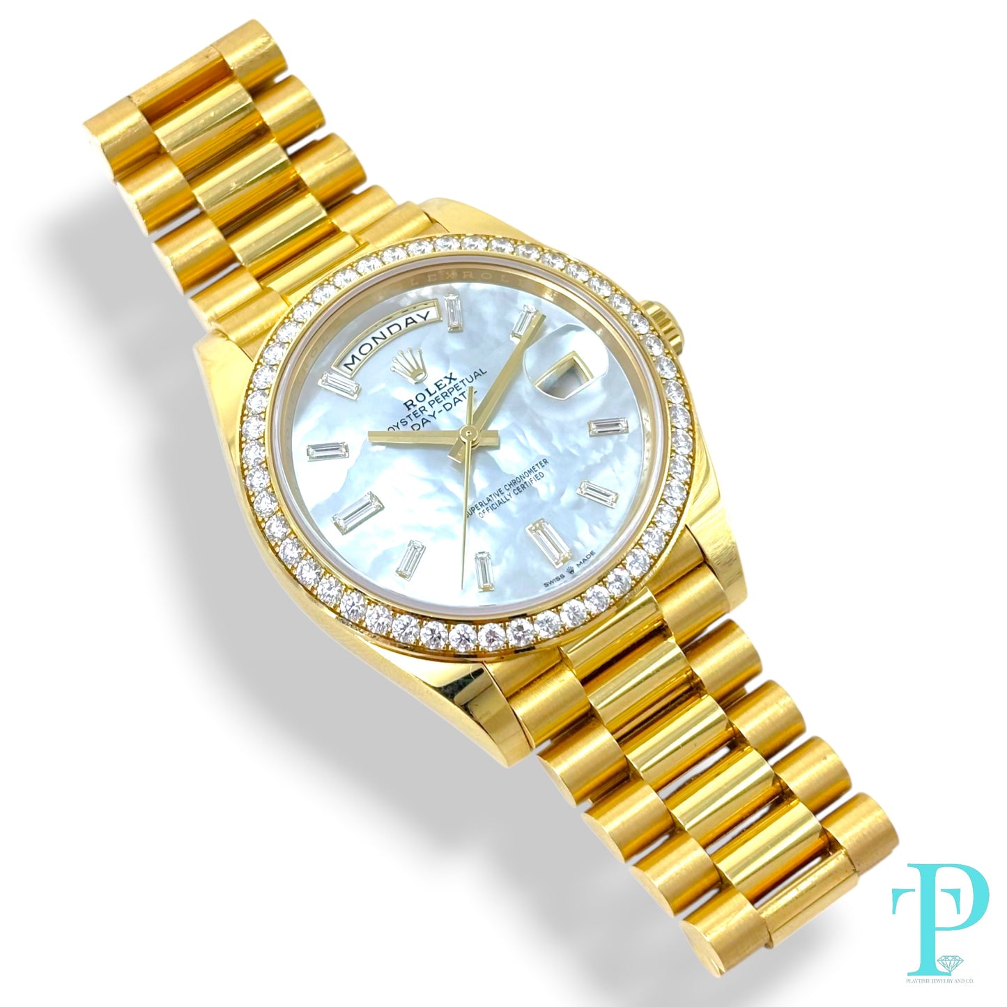 40MM ROLEX DAY-DATE 18KT GOLD MENS WATCH