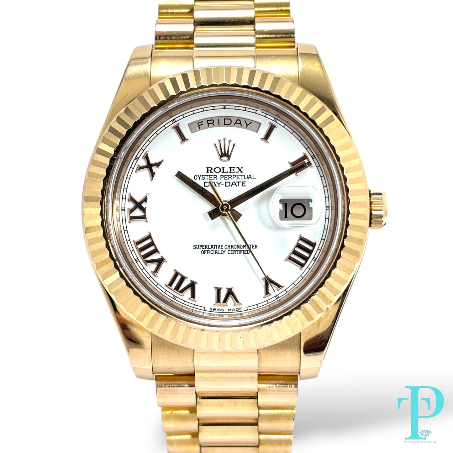 41MM ROLEX DAY-DATE “PRESIDENTIAL” ROSE GOLD MENS WATCH / Ref.218235