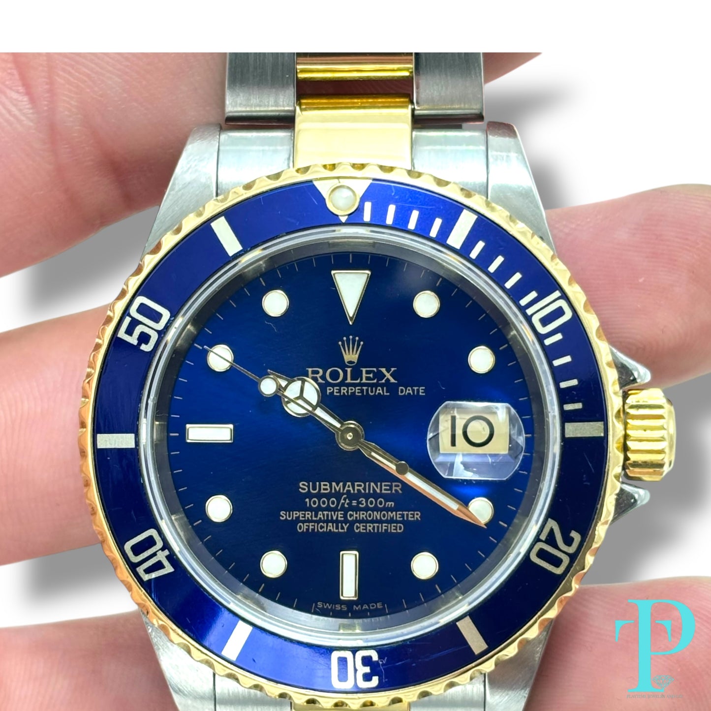 40MM ROLEX SUBMARINER / 18KT GOLD / STEEL TWO-TONE / BLUE DIAL / AUTOMATIC MOVEMENT / REF. 16613