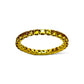 14KT GOLD ROUND-CUT YELLOW SAPPHIRE ETERNITY RING 1.00 CTW