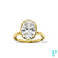 3.00CT 14KT YELLOW GOLD OVAL-CUT LAB DIAMOND ENGAGEMENT RING