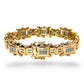 10MM 14KT ROSE GOLD “FANCY” DIAMOND LINK BRACELET 8.05CTW