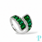 14KT GOLD LAB-GROWN 8.00CTW EMERALD & DIAMOND RING