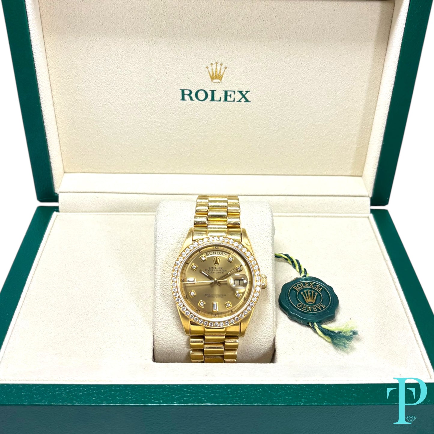 36MM ROLEX DAY-DATE 18KT GOLD MENS WATCH / Ref.18038