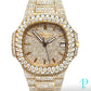 PATEK PHILIPPE 40MM 18KT ROSE GOLD BUSTDOWN/DIAMOND ENCRUSTED