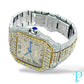 41MM CARTIER “SANTOS DE CARTIER” VVS-1 NATURAL DIAMOND BUSTDOWN MENS WATCH