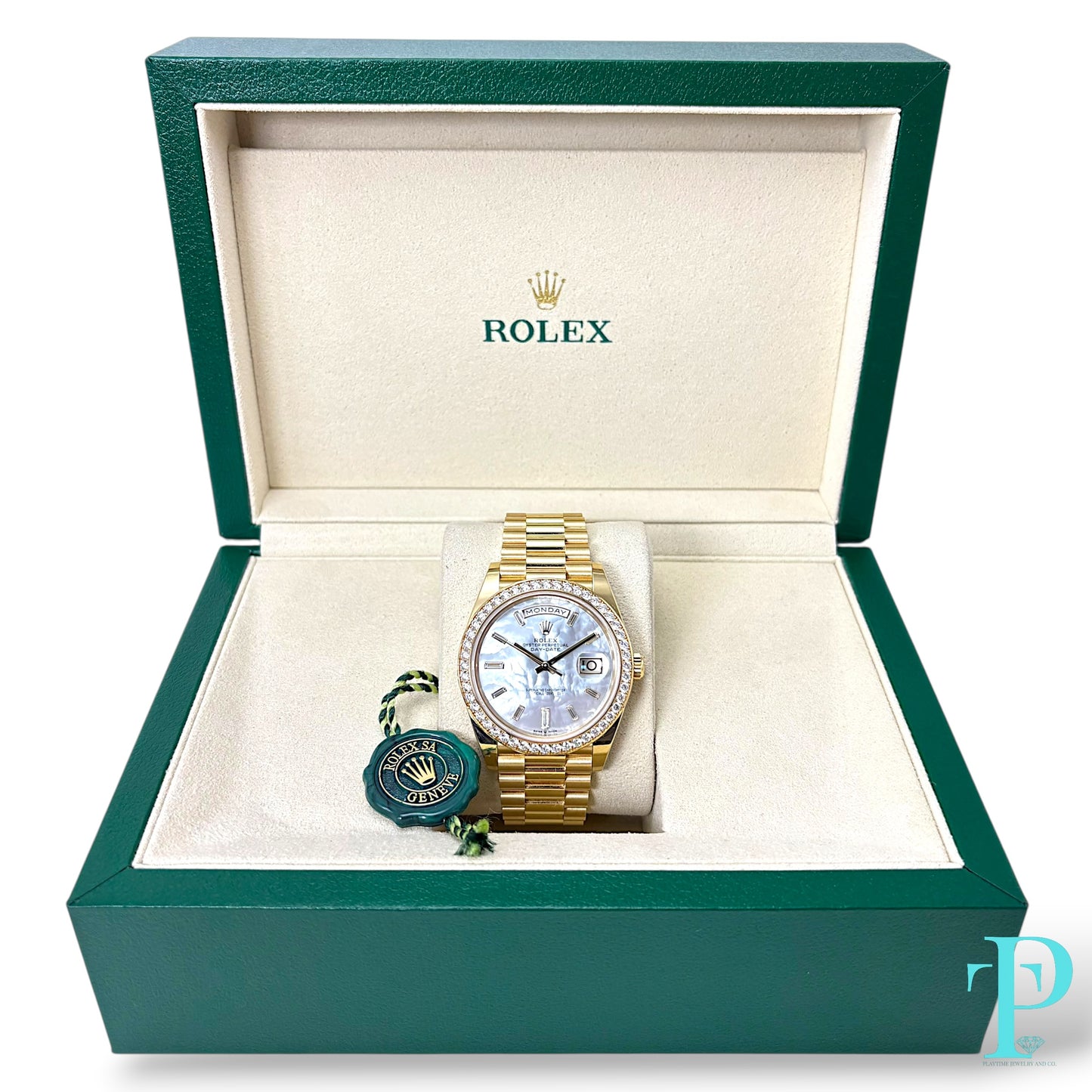 40MM ROLEX DAY-DATE 18KT GOLD MENS WATCH