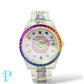 41MM ROLEX DATEJUST RAINBOW SAPPHIRE & DIAMOND BUSTDOWN MEN’S WATCH / REF. 116300