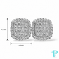 14KT 2.50CTW LAB-GROWN DIAMOND CLUSTER EARRINGS