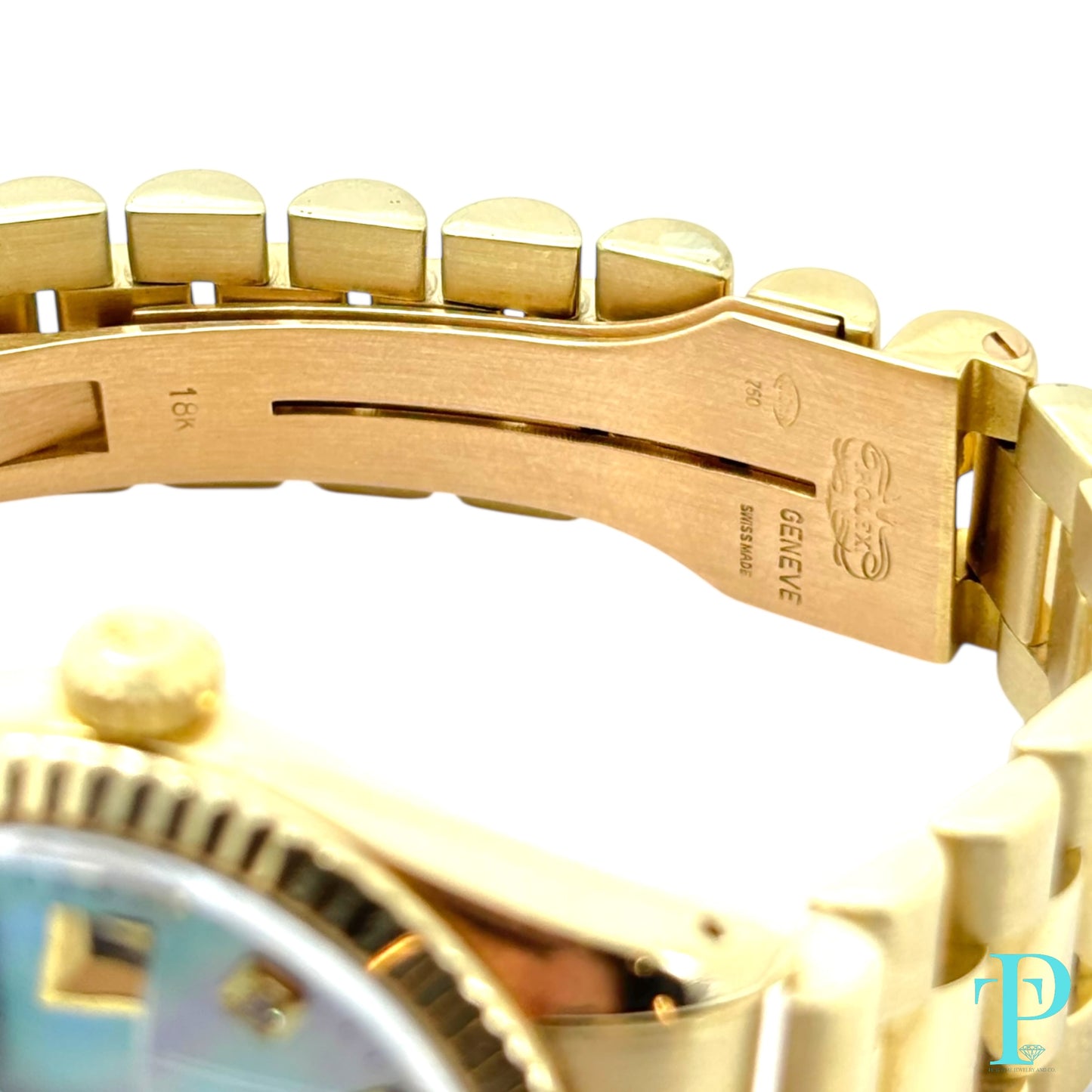 34MM ROLEX DATE REF.1510 / 14KT SOLID GOLD / MOP DIAL / PRESIDENTIAL BRACELET / AUTOMATIC