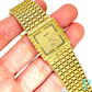 36MM VINTAGE GENÈVE 14KT SOLID GOLD RECTANGULAR WATCH