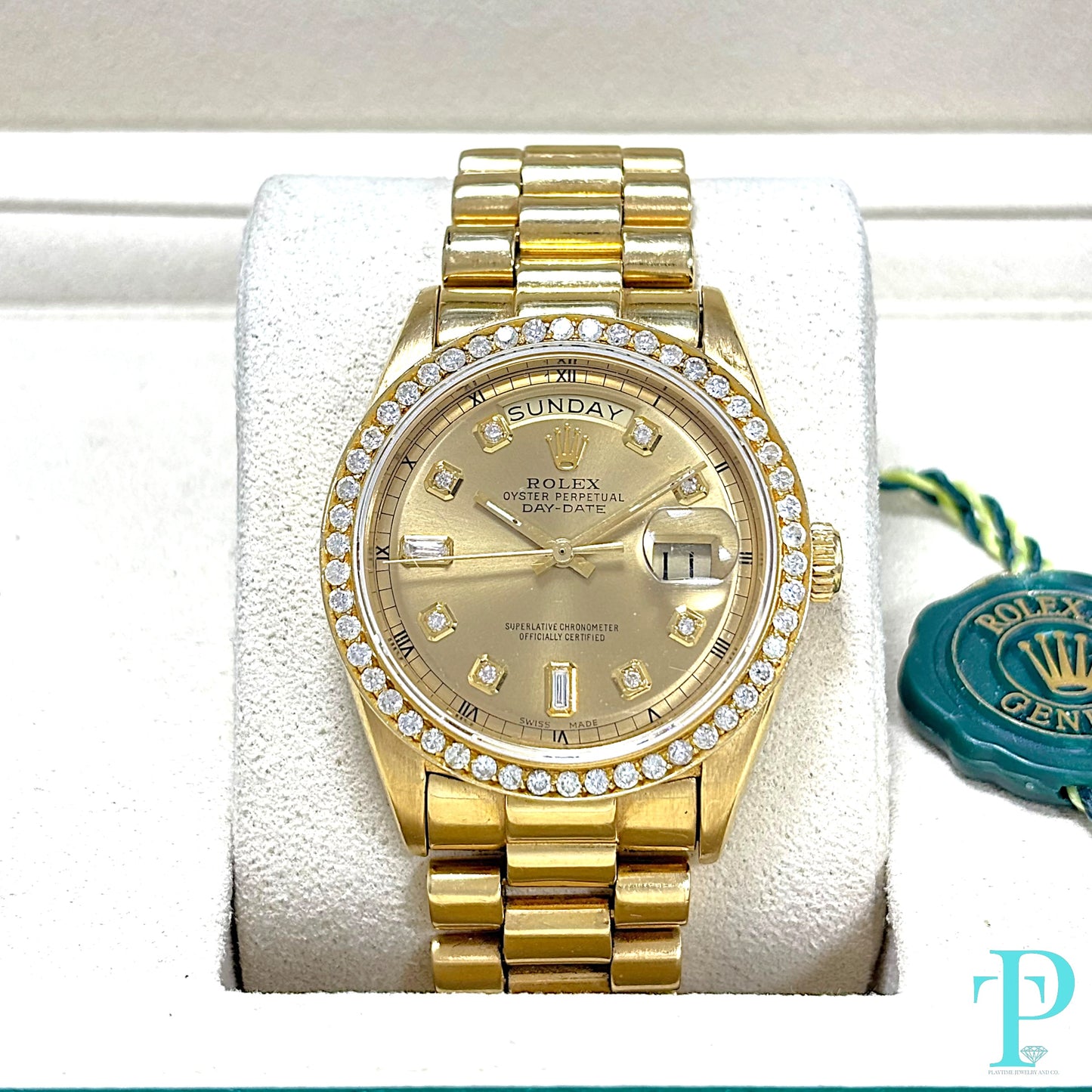 36MM ROLEX DAY-DATE 18KT GOLD MENS WATCH / Ref.18038