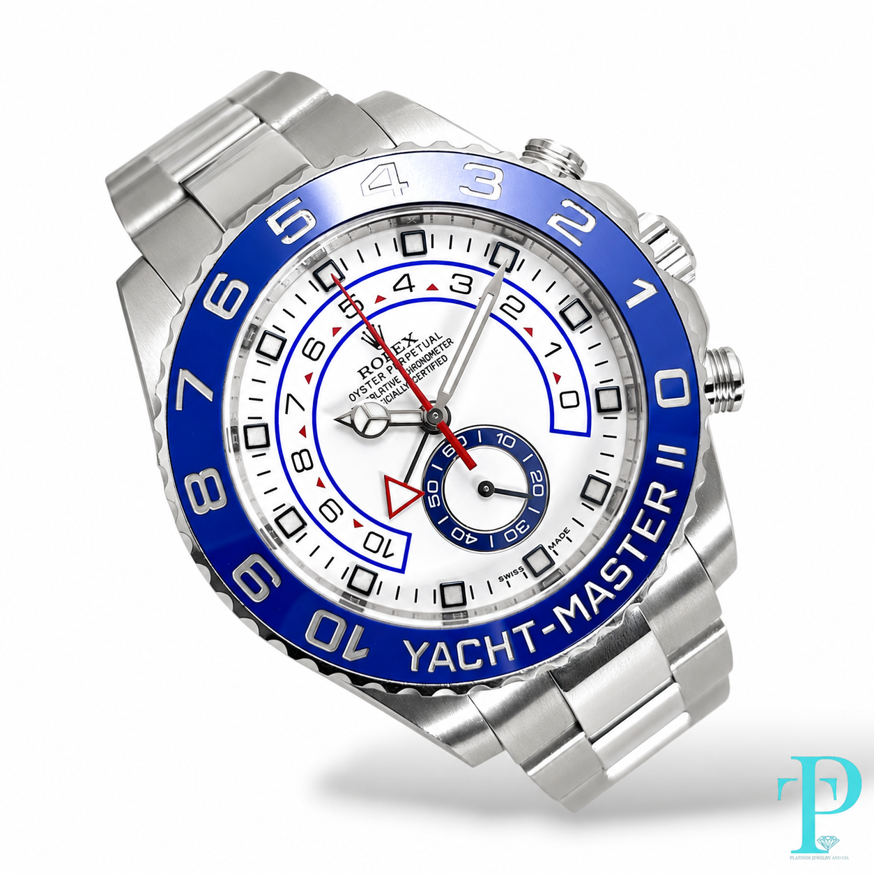 PRE-OWNED 44MM ROLEX YACHT-MASTER II MERCEDES HANDS REF.116680(2019)