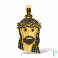 3.59CTW 14KT GOLD BLACK DIAMOND JESUS PIECE PENDANT