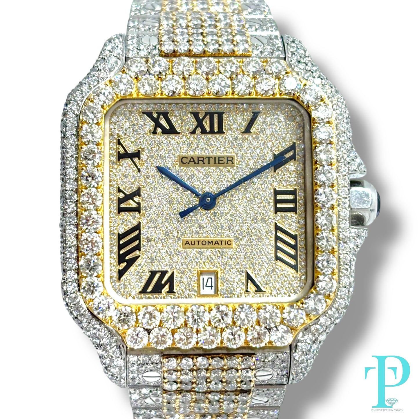 40MM CARTIER SANTOS XL JUMBO-DIAMOND BUSTDOWN