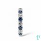 3.20CTW 14KT WHITE GOLD BLUE & WHITE DIAMOND ETERNITY BAND