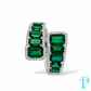 14KT GOLD LAB-GROWN 8.00CTW EMERALD & DIAMOND RING