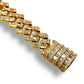 15MM 14KT ROSE GOLD BAGUETTE DIAMOND MIAMI CUBAN LINK BRACELET 14.00 CTW