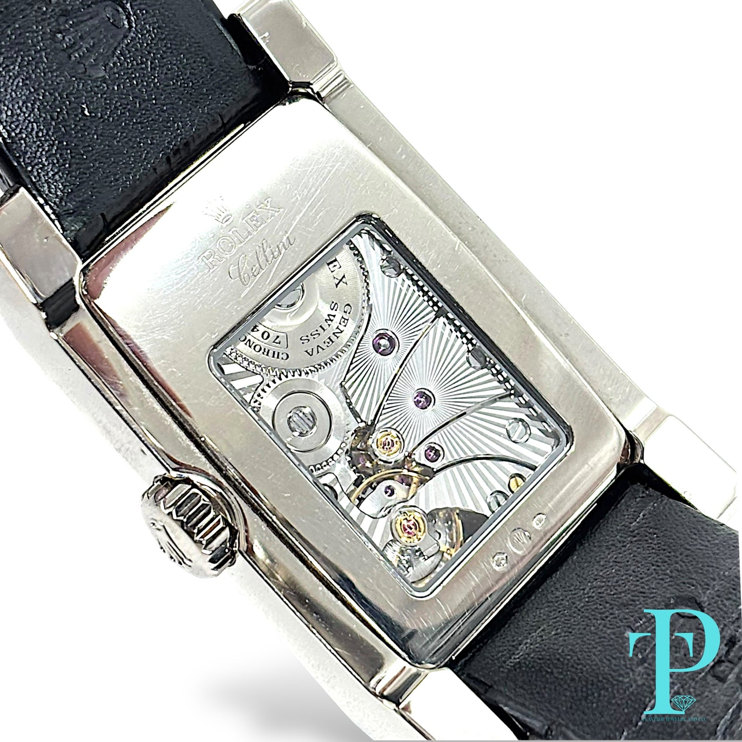 28MM ROLEX CELLINI CHRONOMETER 18KT WHITE GOLD MENS WATCH / REF. 5443/9