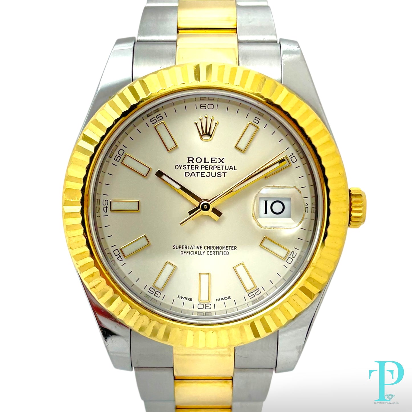 41MM ROLEX DATEJUST / 18KT YELLOW GOLD / IVORY DIAL / AUTOMATIC Ref.116333